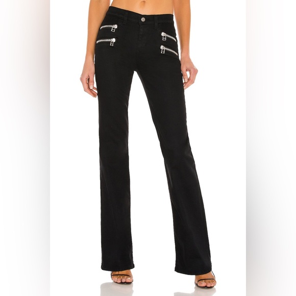 Lovers + Friends Denim - Lovers + Friends Bailey Moto Flare Jeans in Stearns or Black Size 25 Waist